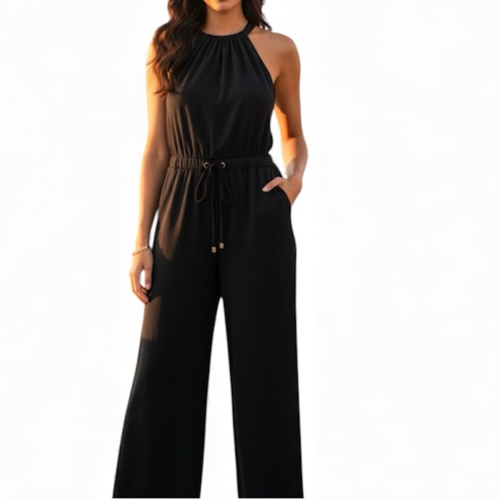 Michael Kors Black Halter Jumpsuit